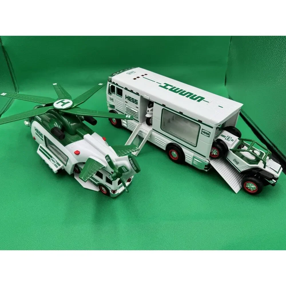Vintage Hess Toy Lot 1998 Recreation Van RV Helicopter SUV Dune Buggy Motorcycle